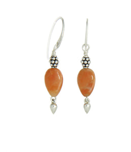 Orange Calcite Earrings for Sacral Chakra