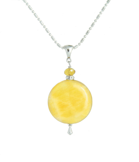 Yellow Calcite & AA Citrine Necklace - Core Chakra