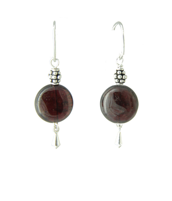 Garnet Earrings for the Root Chakra