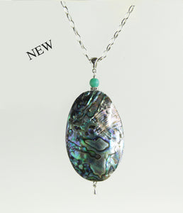 Designer Abalone and Aventurine Necklace for Throat Chakra