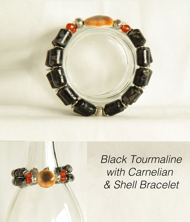 Black tourmaline on sale and carnelian