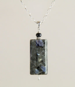 Larvikite & Black Spinel Designer Necklace