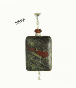 Dragon Blood Jasper and Garnet Pendant for Root Chakra