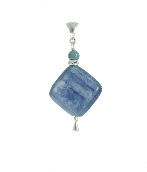 Kyanite and Sapphire Pendant for the Throat Chakra