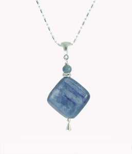 Kyanite and Sapphire Necklace for Throat Chakra