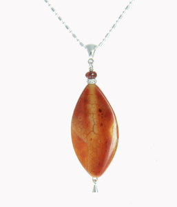 Fire Agate Necklace for Sacral Chakra