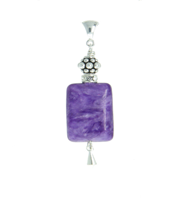 Russian Charoite Pendant for Crown Chakra