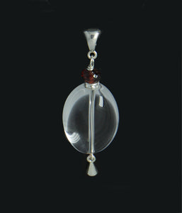 Crystal Quartz Pendant - crown chakra pendant