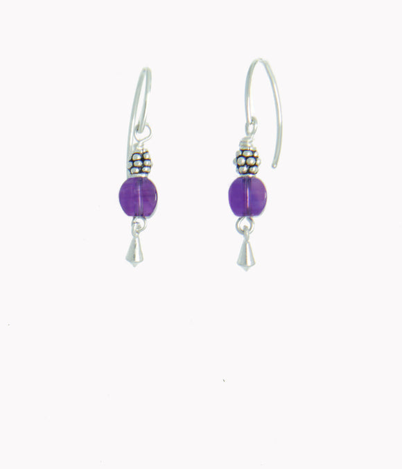 Amethyst earrings for Crown Chakra