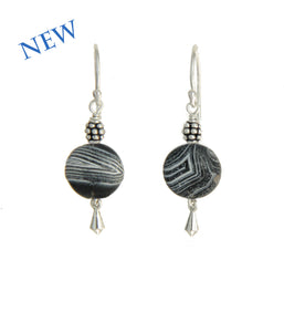 Black Agate Earrings for Root Chakra