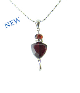 Garnet Trillion Necklace for Root Chakra