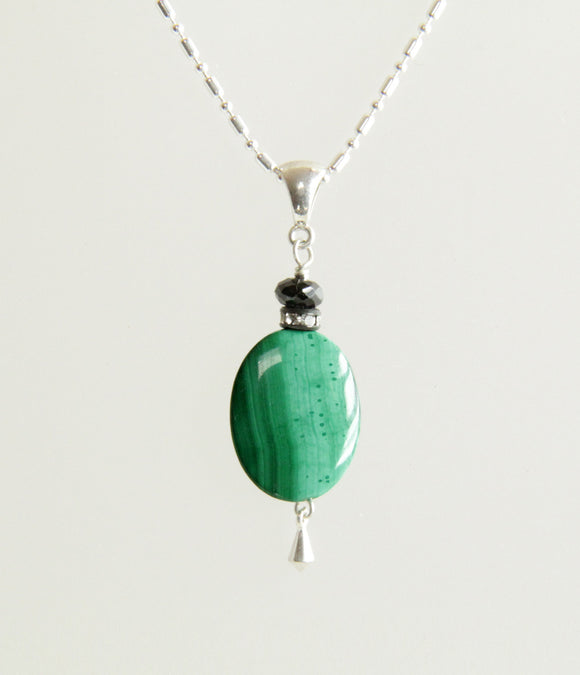 Malachite and Emerald Necklace for Heart Chakra