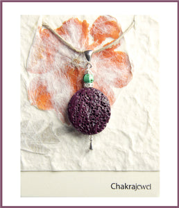 Spiny Oyster Shell and Turquoise Necklace for Crown Chakra
