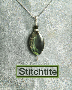 Stitchtite and Black Spinel Necklace for Heart Chakra