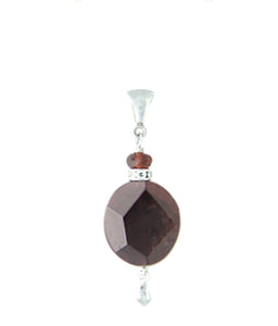 Red Garnet Pendant - root chakra pendant