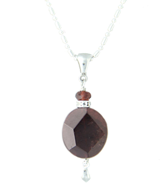 Red Garnet Necklace - root chakra necklace