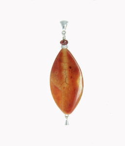 Fire Agate Pendant for Sacral Chakra