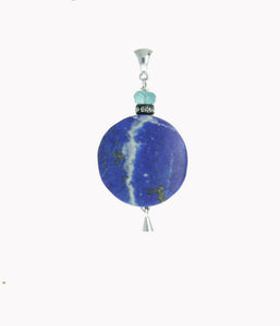 Matte Lapis For Third Eye Pendant