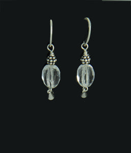 Crystal Quartz Earrings For Crown Chakra