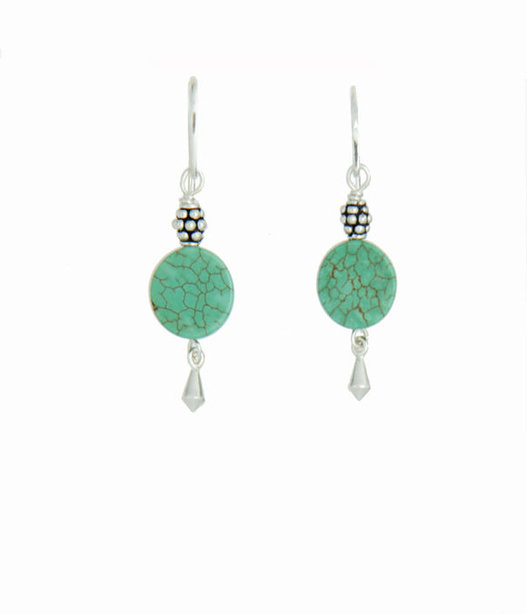 Stabilized Turquoise Earrings for Heart Chakra