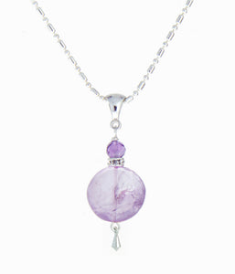Pink Amethyst Necklace for Heart Chakra