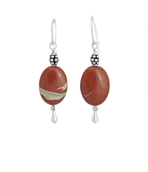 Picture Jasper Earrings - Root Chakra