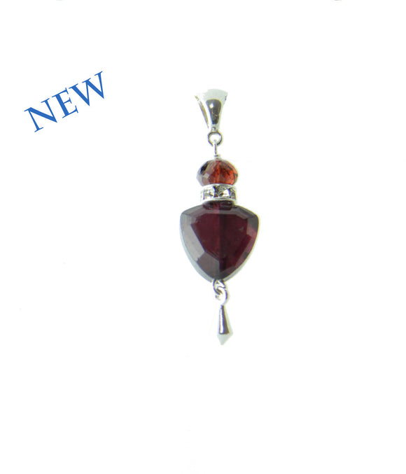 Garnet Trillion Pendant for Root Chakra