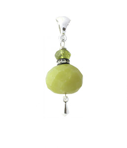 Olive Jade / Peridot Pendant for Heart Chakra