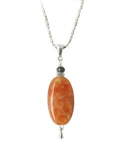 Orange Calcite Necklace - sacral chakra necklace